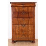 Mahonie chiffoniere, 19e eeuw