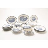 30 delen aardewerk servies, Gardens blue