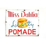 Emaille reclamebord Miss Dahlia Liberty