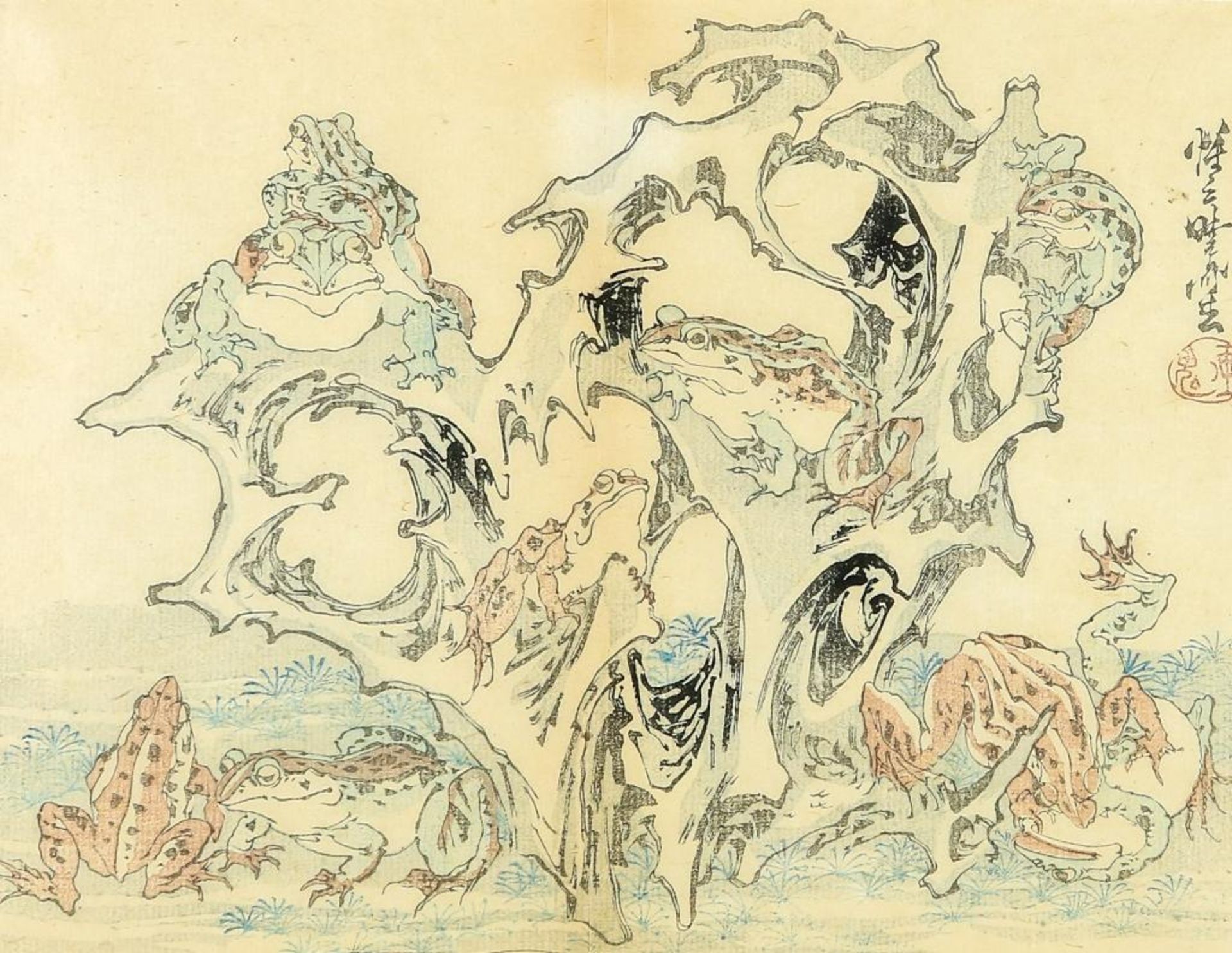 Kawanabe KYOSAI, kikkers - Image 4 of 4