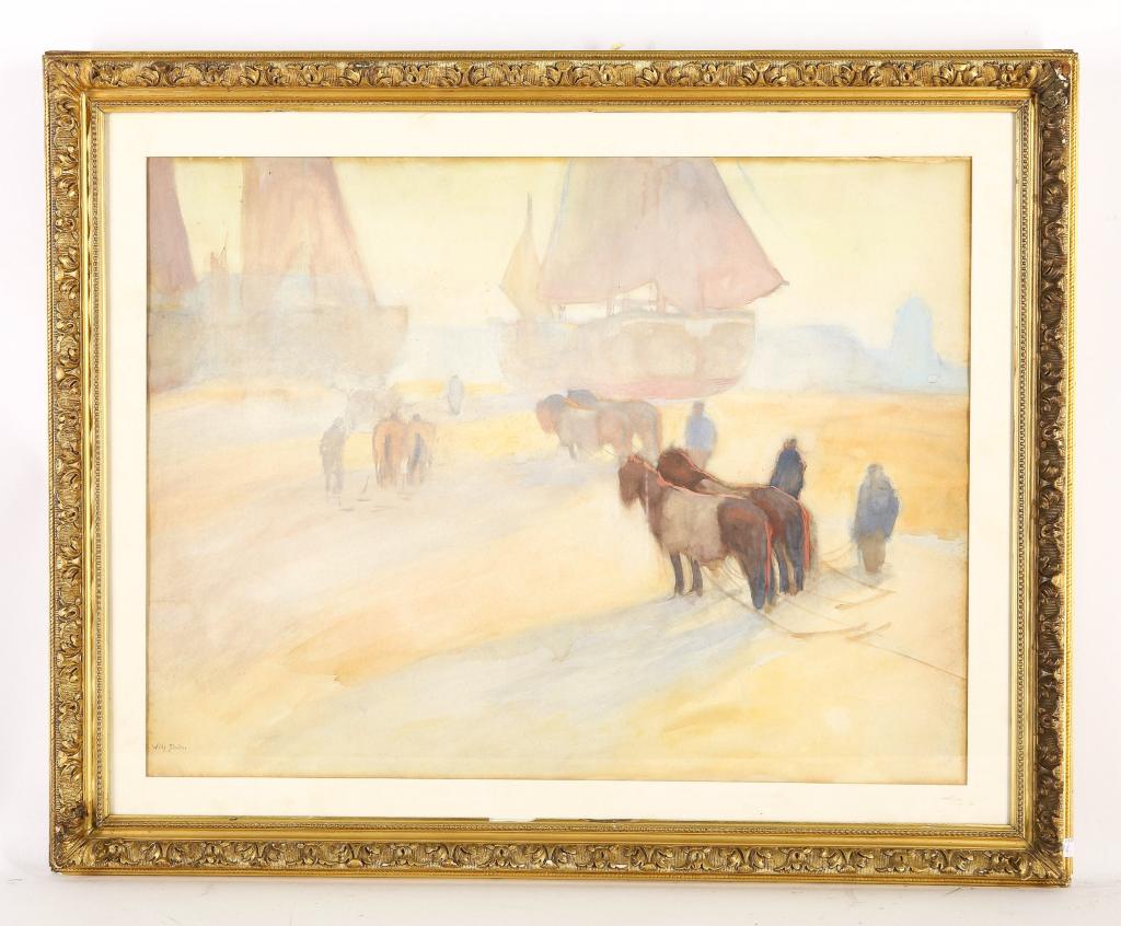 Sluiter Willy (1873-1949) strand paarden - Image 4 of 5