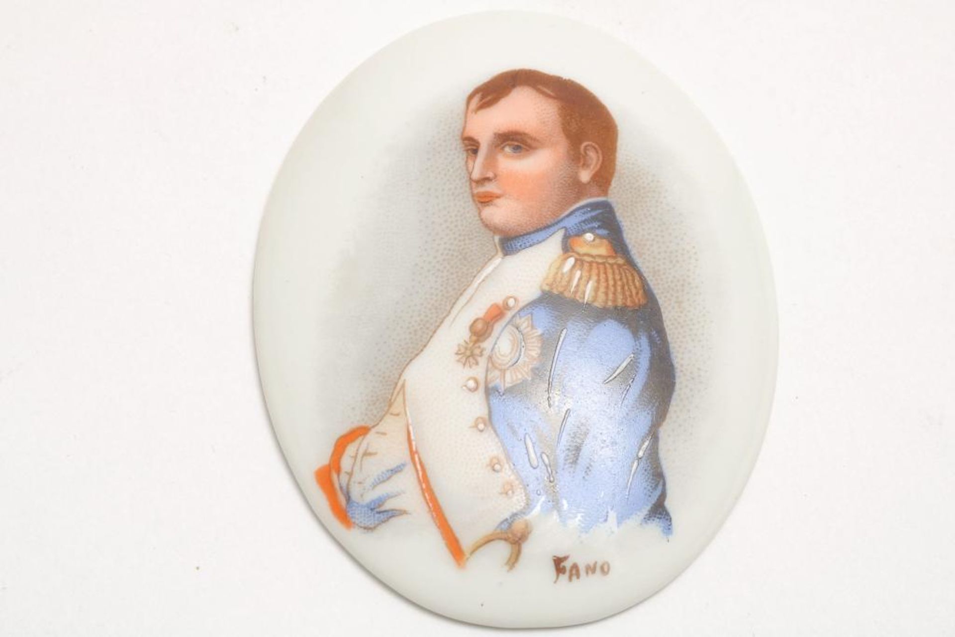 Bronzen plaquette Napoleon en porselein - Bild 3 aus 5