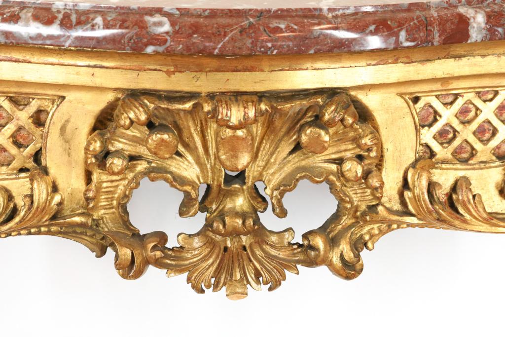 Verguld houten Louis XV console - Image 6 of 6