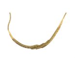 Geelgouden choker geh. 585/000