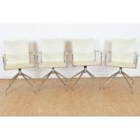 Serie van 4 stoelen, naar Eames