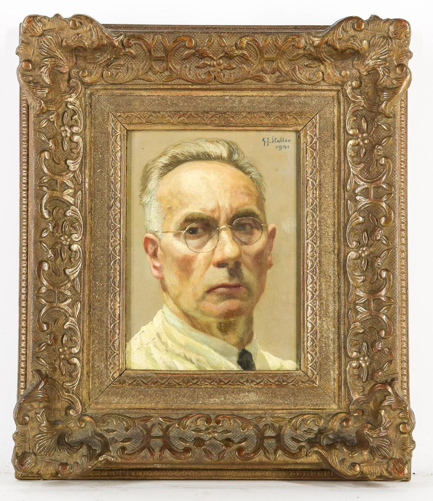 G.J Staller, portret 1941 - Image 2 of 4