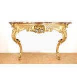 Verguld houten Louis XV console