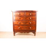 Mahonie commode met 5 laden, Schotland