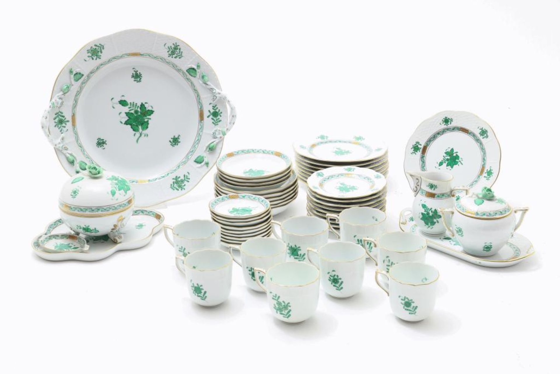 Herend servies groen Chinese Bouquet