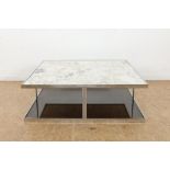 Verchroomd metalen Minotti salontafel