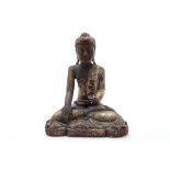 Verguld houten zittende Boeddha