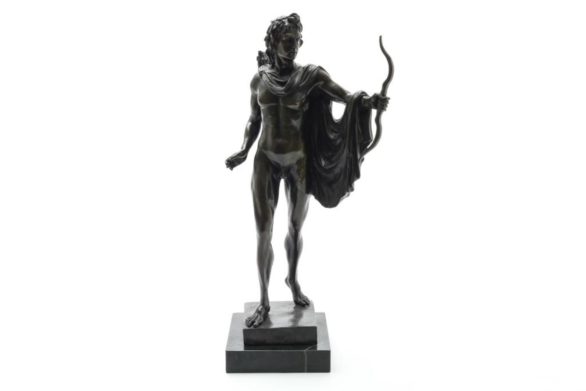 Bronzen sculptuur van Apollo