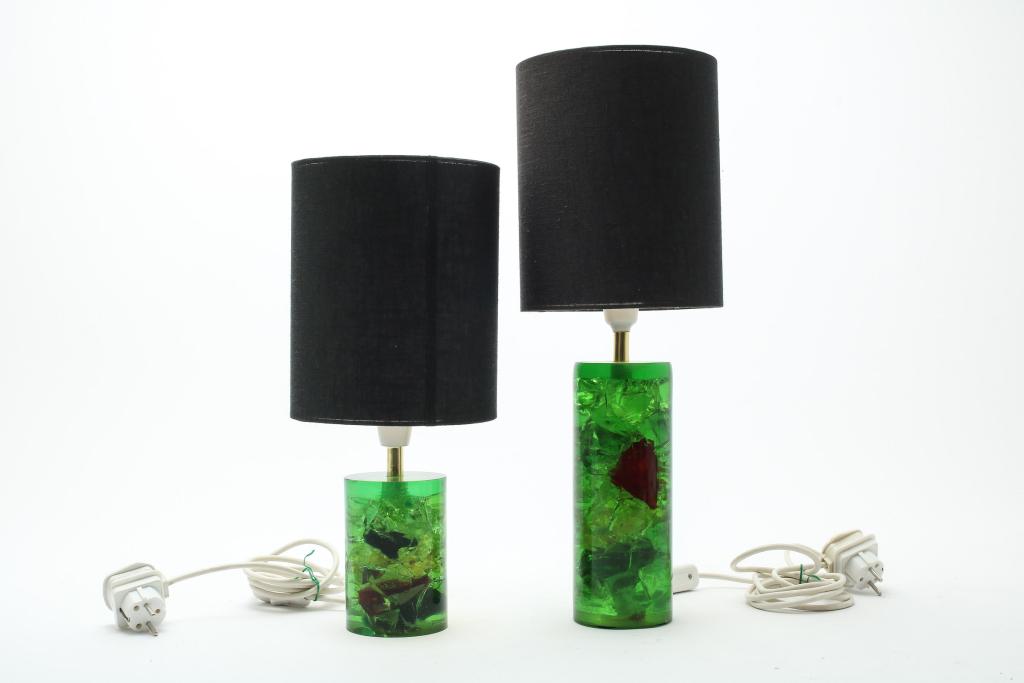 2 designlampen kunsthars voet Italie?