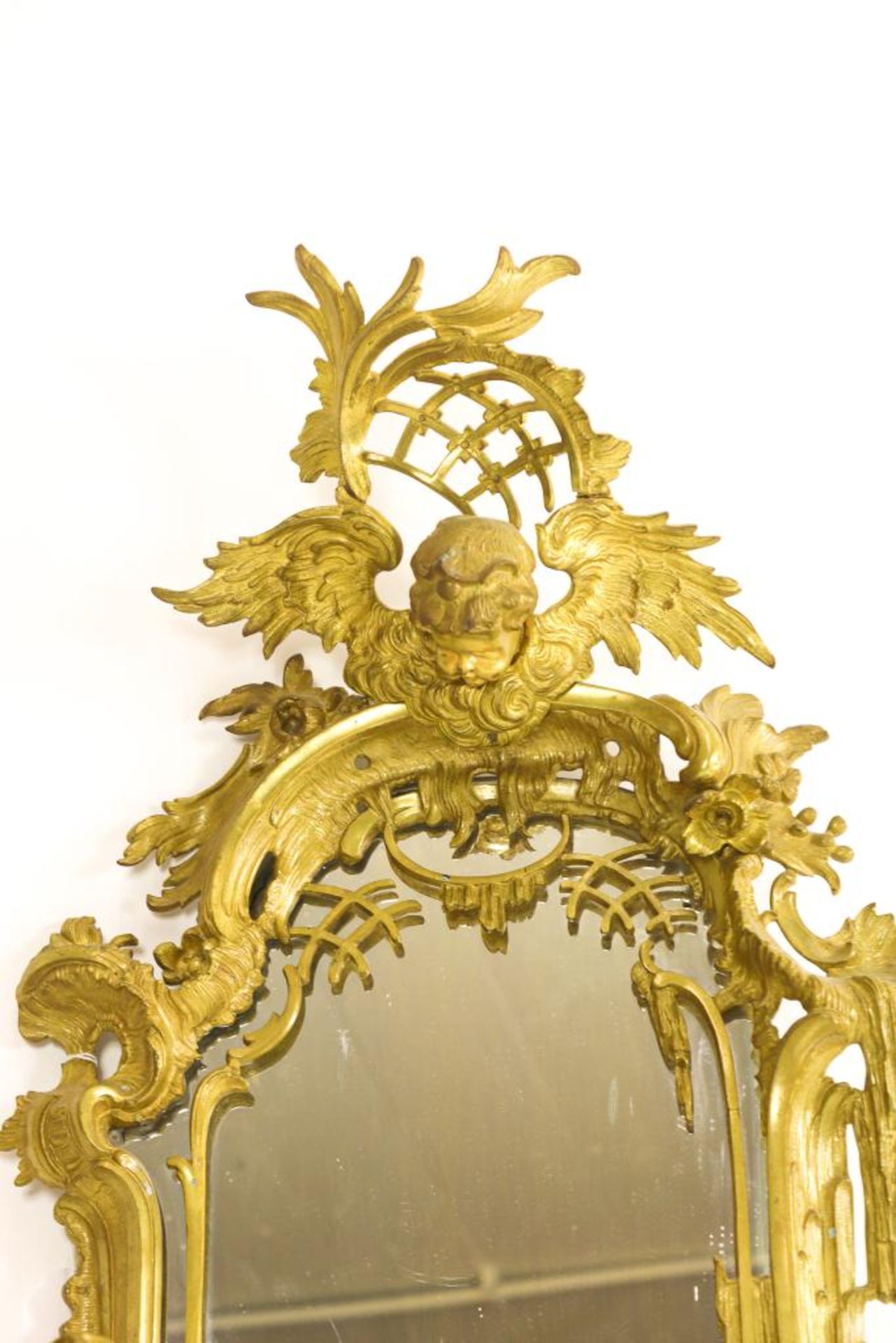 Bronzen Louis XV-stijl spiegel - Image 3 of 5