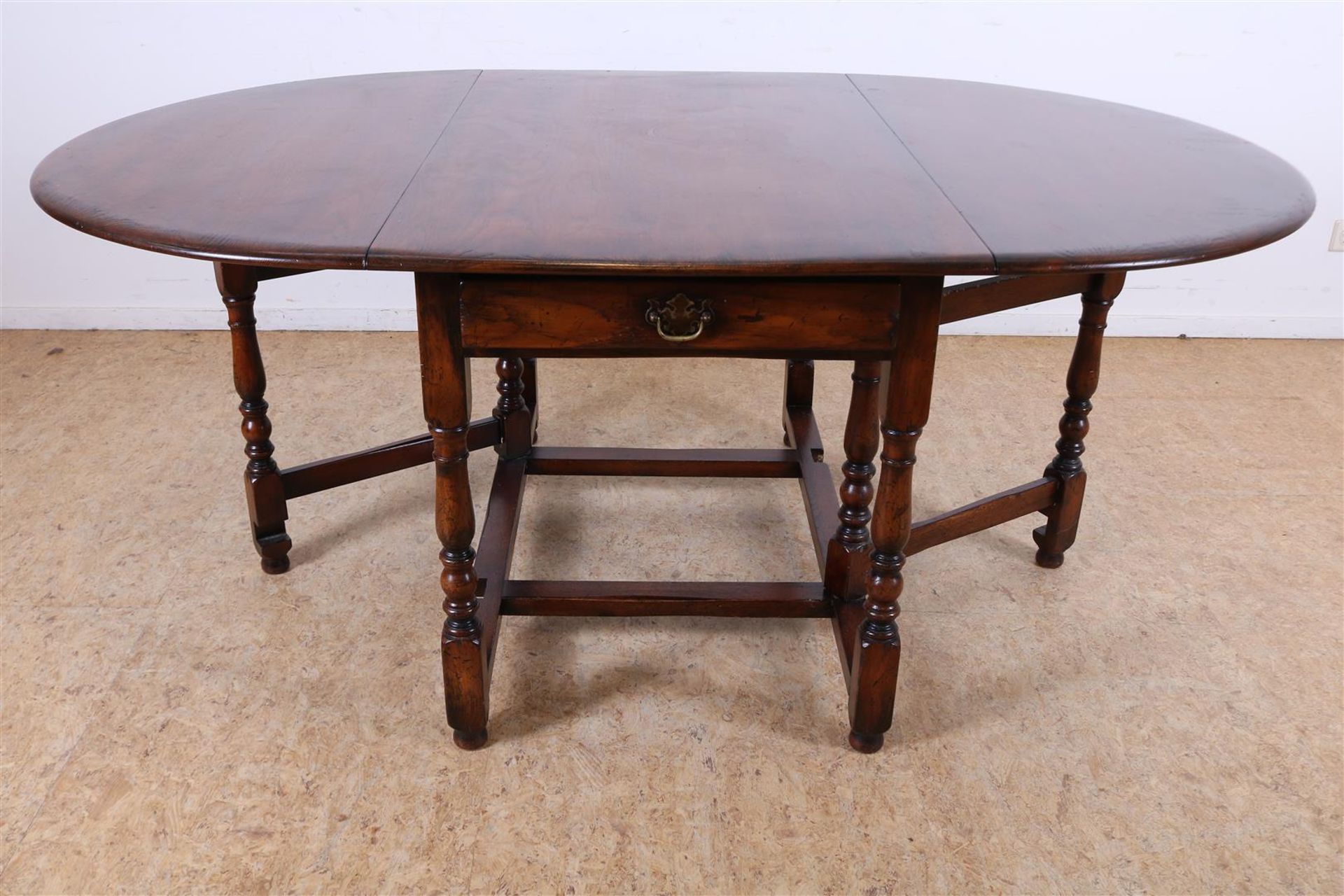 Oak gateleg table with drawer