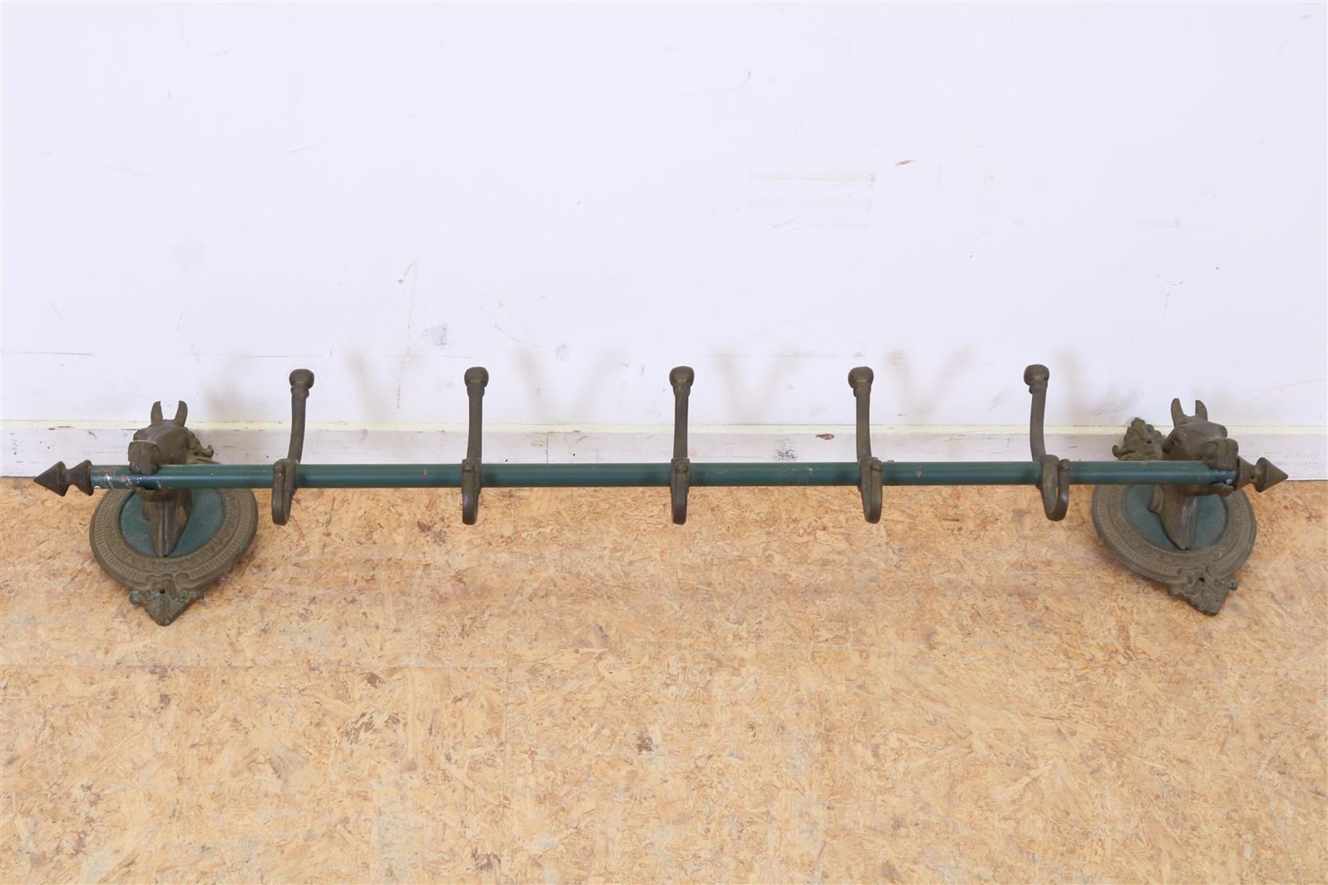 Partly copper wall coat rack