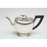 Silver Empire teapot with ebony handle