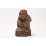 Mension, Cornelis Jan, Seated bronze monkey