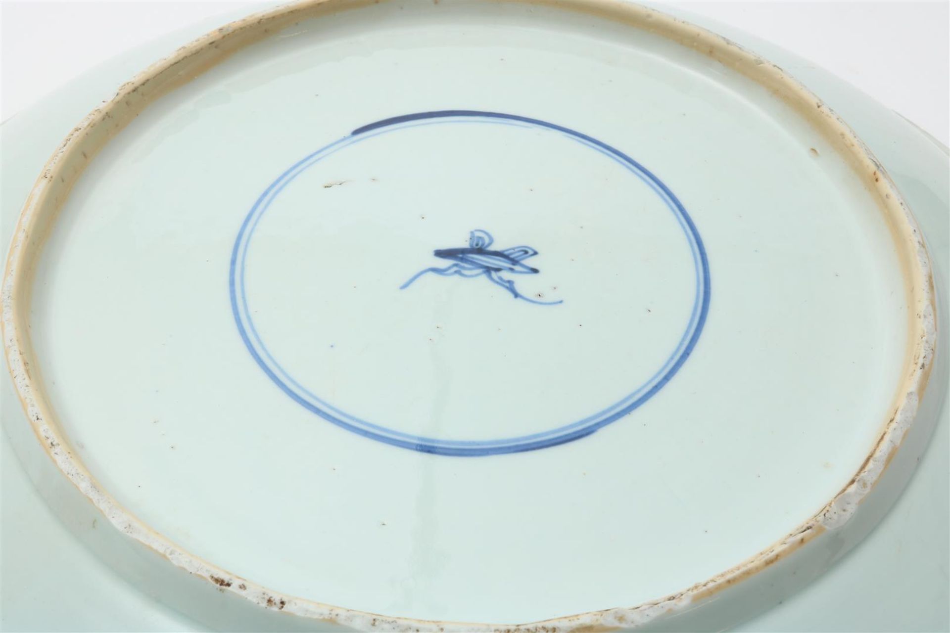 Porcelain Kangxi Lotus dish centered decorated with flowers surrounded by flower edges, China 18th - Image 3 of 8