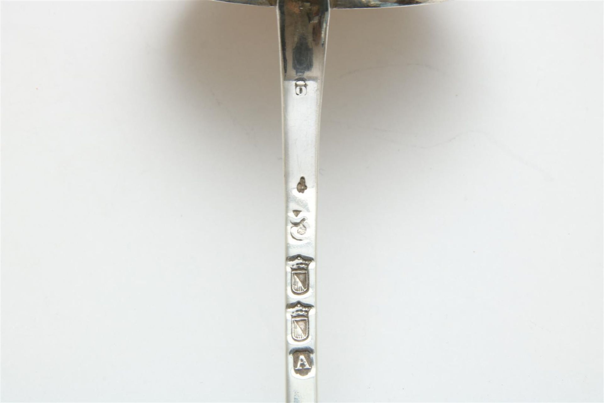 Silver sauce spoon, master mark Cornelis J. van Straatsburg, year stamp: "A": 1784, Utrecht. - Image 2 of 2