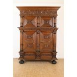 Oak Renaissance pilaster cupboard