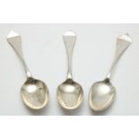 3 silver spoons, Groningen, 1773 and 1788, Van Giffen