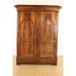 Mahogany Biedermeier linen cupboard