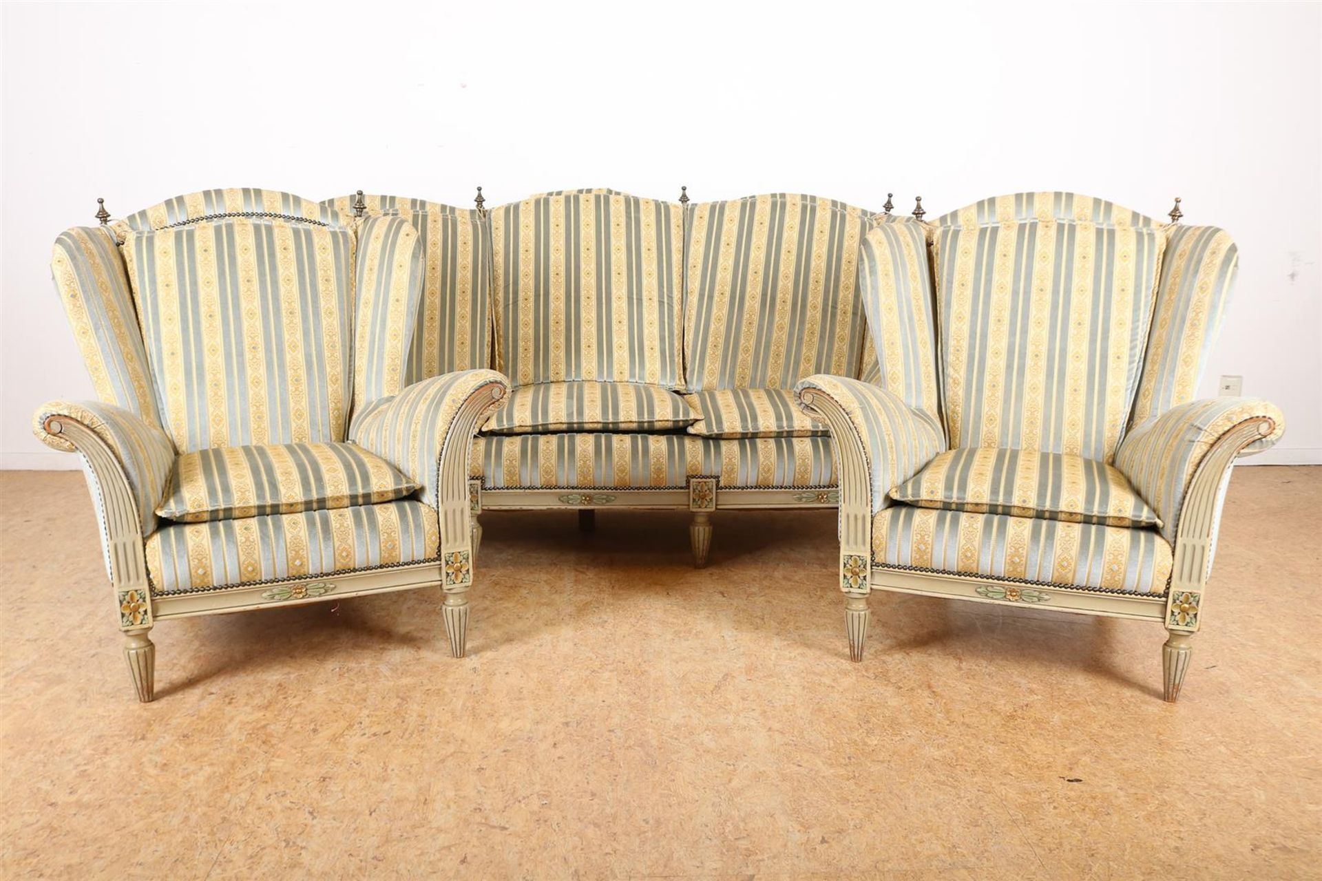 Three-part Louis XVI style lounge furniture 