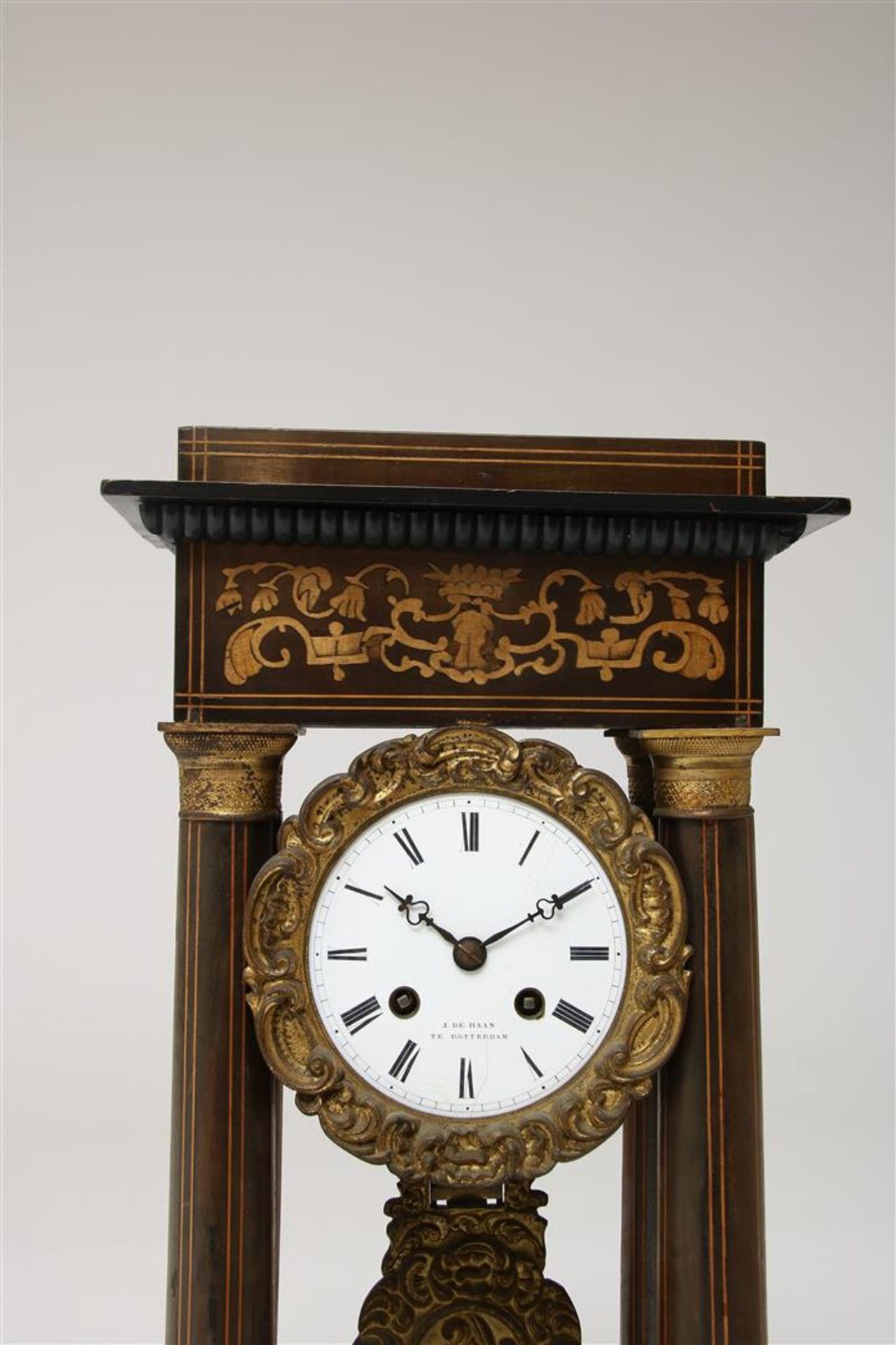 Black wooden column clock  - Bild 2 aus 4