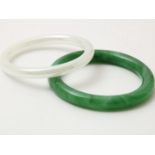 Lot with two jade bracelets