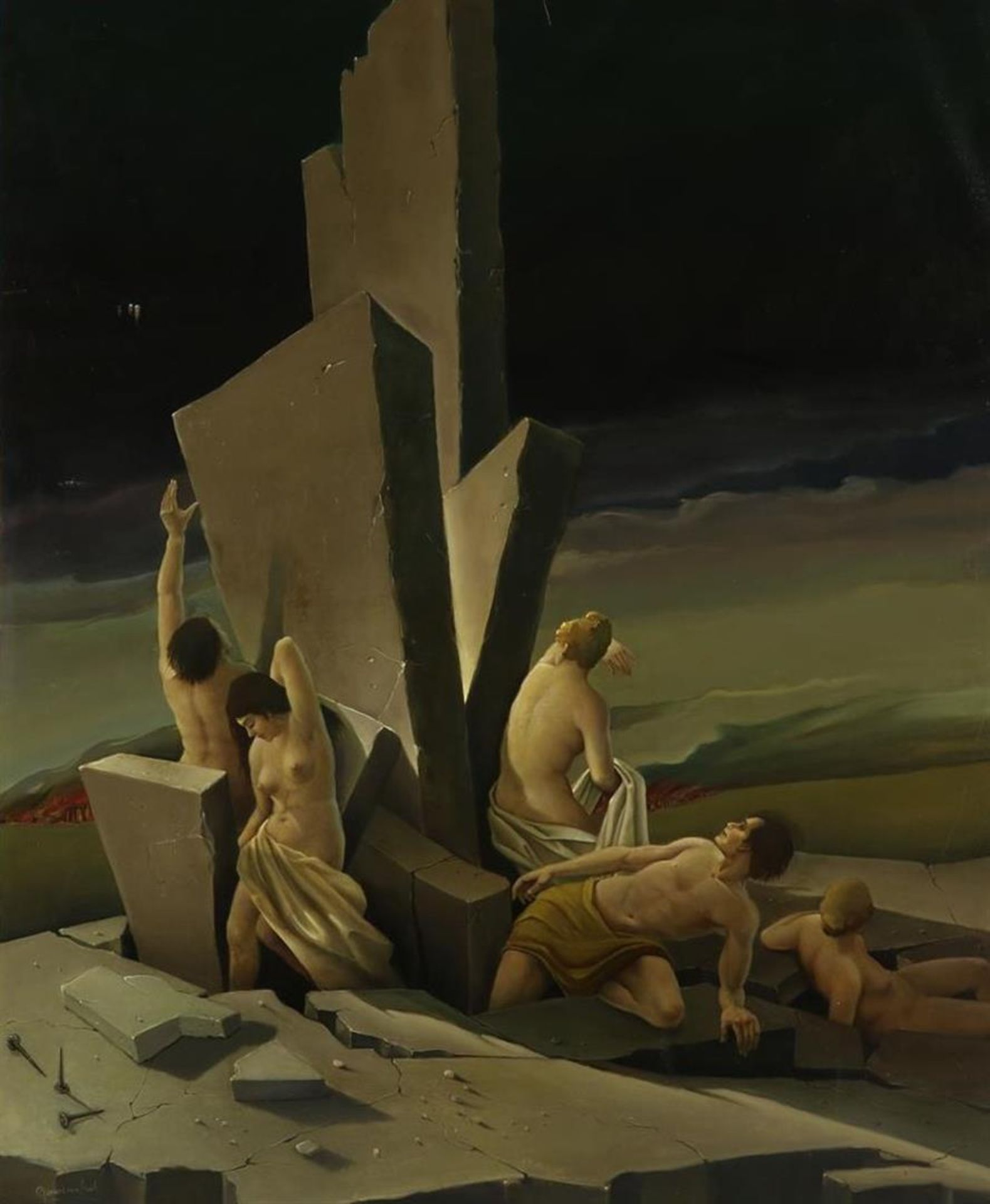 Gerard Hout van (1914-1992) The resurrection, signed lower left, canvas, 121 x 100 cm.