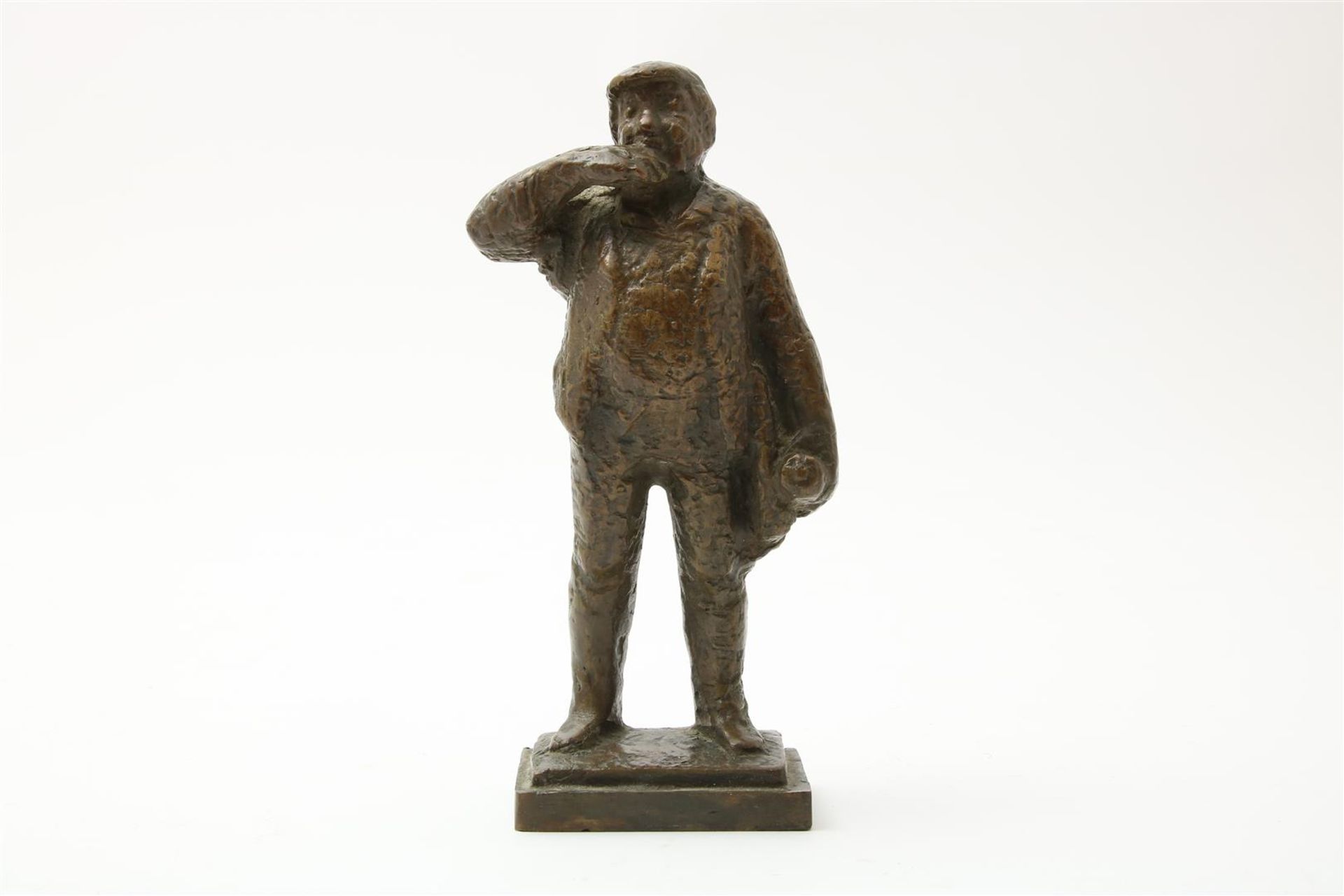 Pieter d'Hont (1917-1997) "The Docker" unsigned, bronze 23 x 10 x 7 cm.