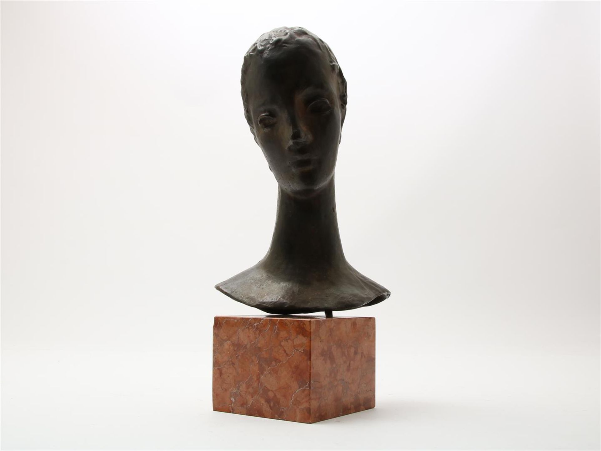 Lehmbruck, Wilhelm, girl's head, bronze