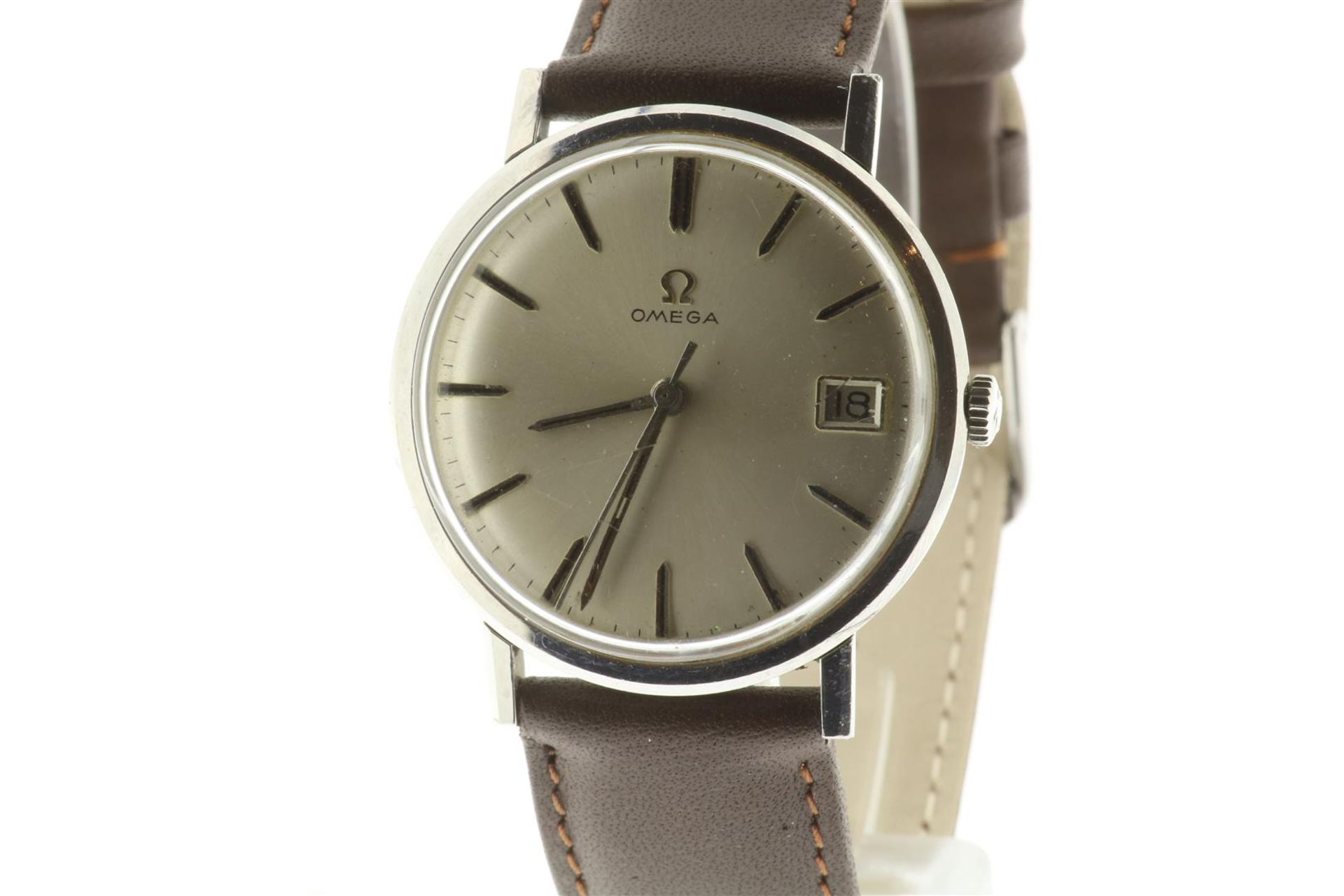 OMEGA, steel men's wristwatch, with date.