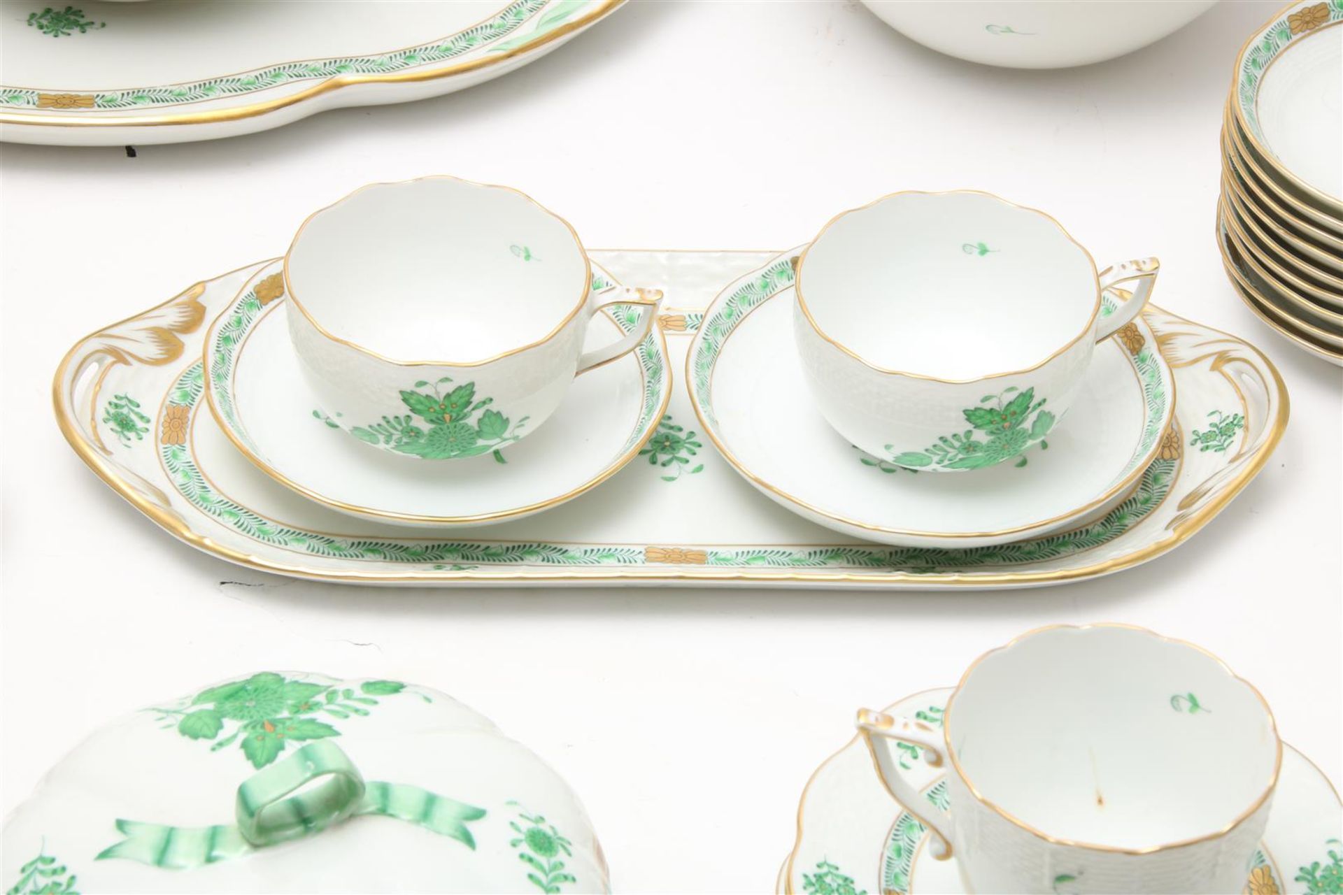 Porcelain service, Herend, Apponyi green decor  - Bild 2 aus 13