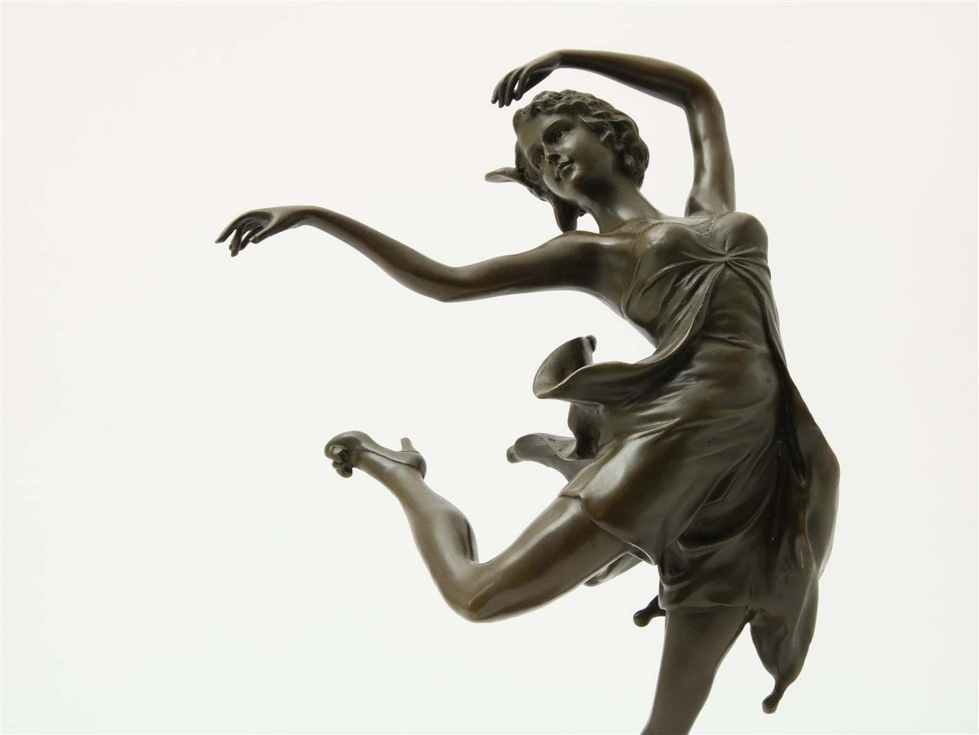 Bruno Zach (1891-1945) Art Deco dancer, signed, with foundry mark: J.B. Deposee Paris, bronze - Image 2 of 3