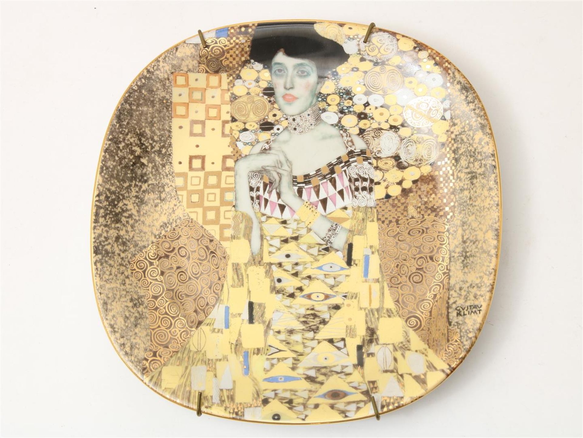 Series of 7 plates with images of the painter Gustav Klimt, Lilien porzellan, "Phantastic - Image 13 of 18