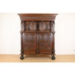 Oak Renaissance cabinet