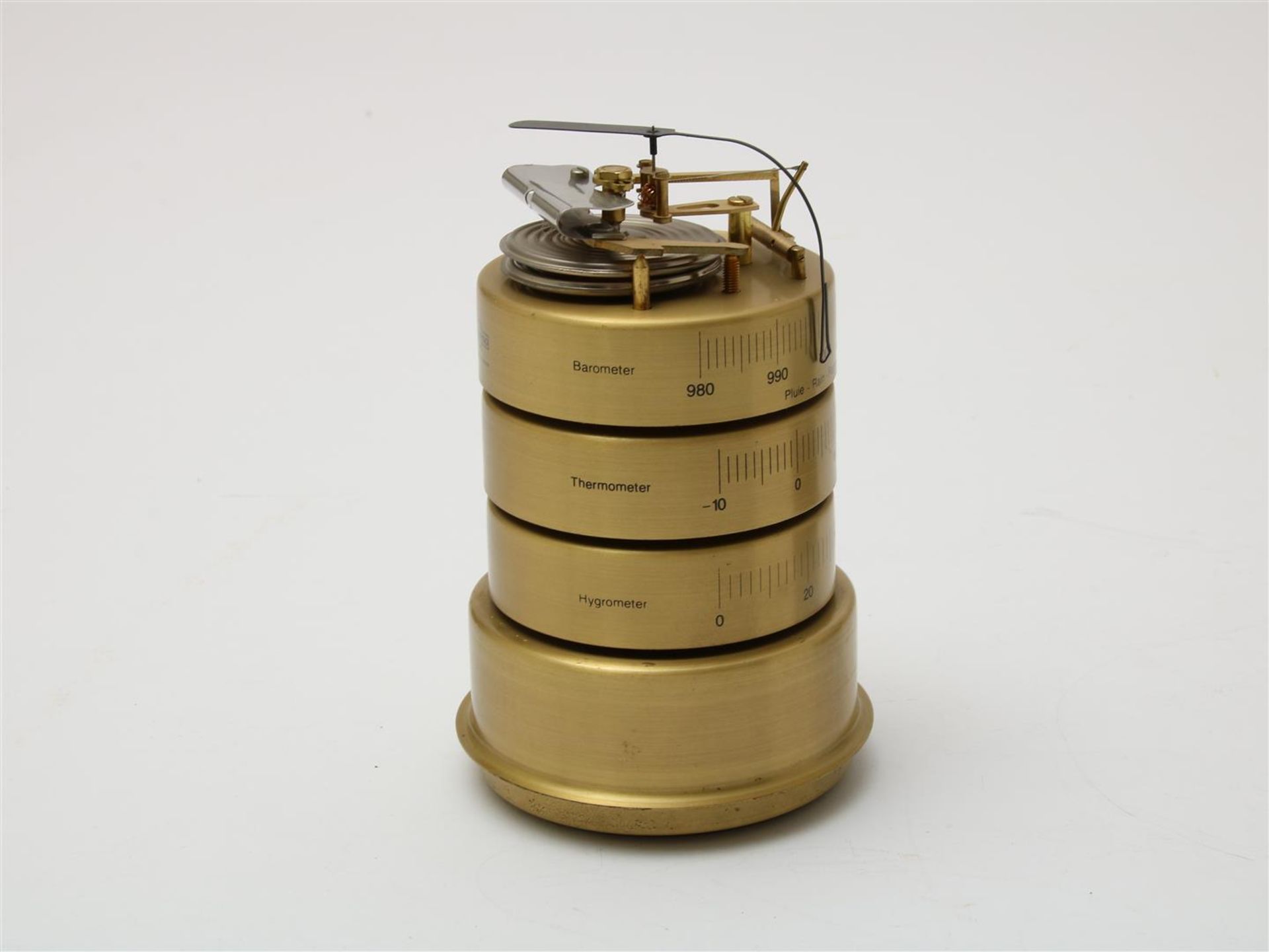 Brass barometer/hygrometer - Bild 3 aus 4