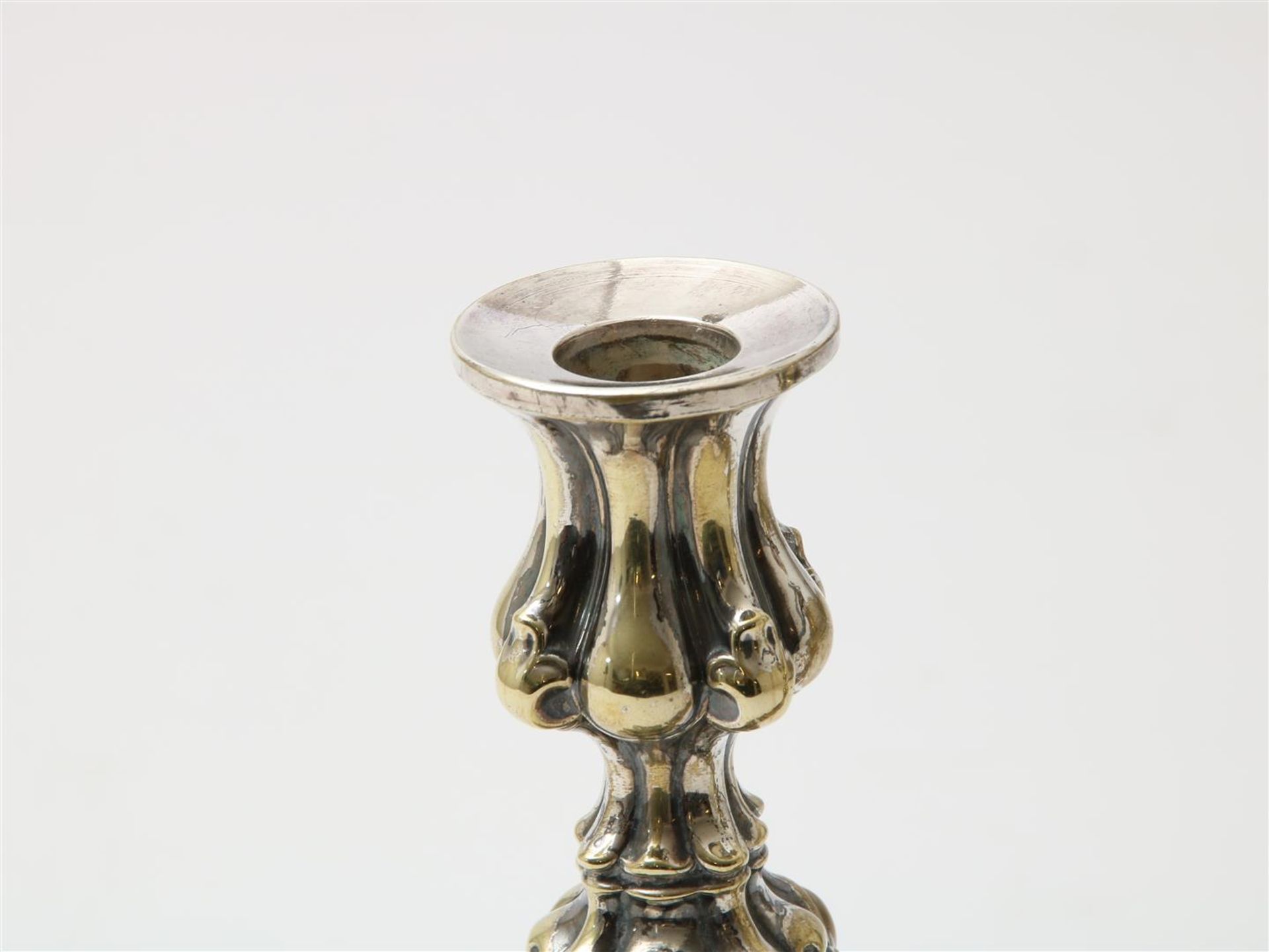Set of silver-plated one-light candlesticks - Bild 2 aus 5