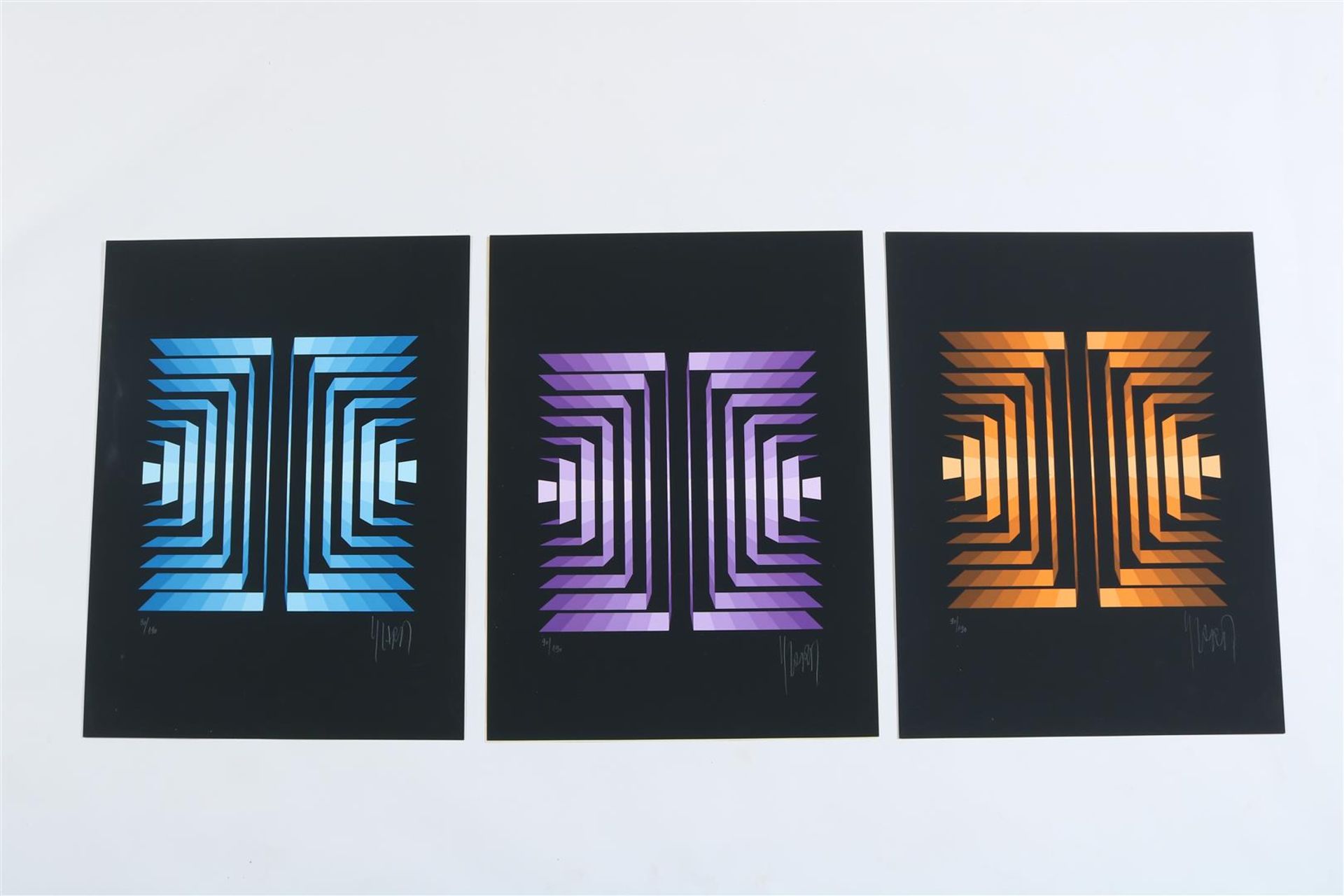 Vasarely, Jean-Pierre (Yvaral). Three works 