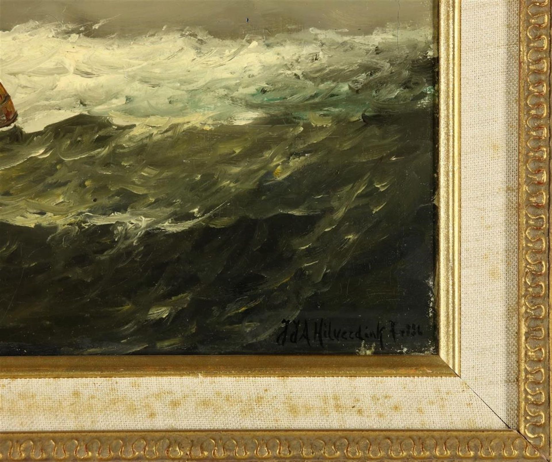 Hilverdink, Johann Jacob Anton. Ships on rough sea - Bild 3 aus 4