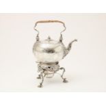 Silver teapot on bouilloire, William Kidney, London