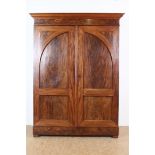 Mahogany early Biedermeier linen cupboard