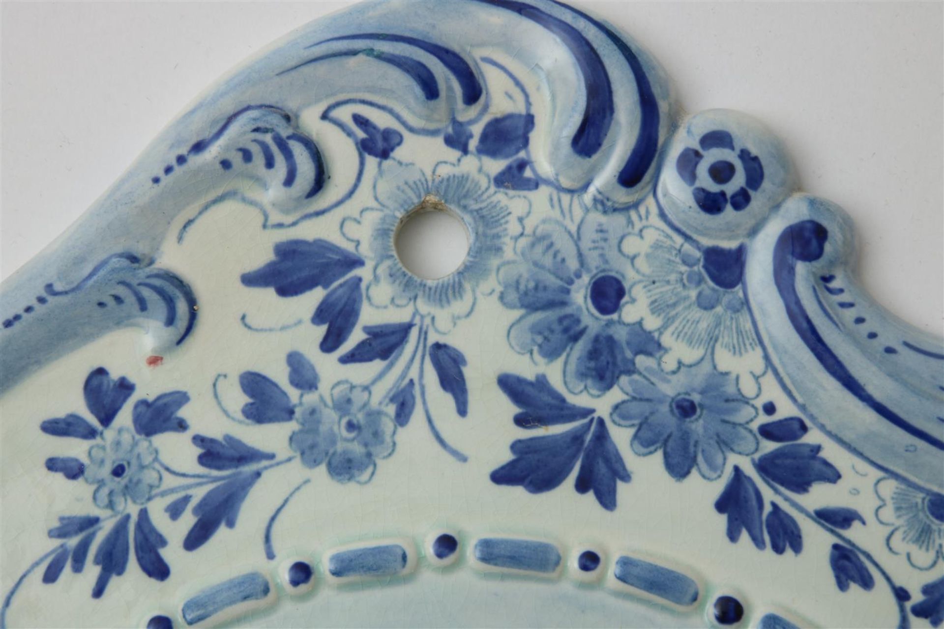 Set Delft blue pottery plaques with decor of Amsterdam canal view, marked on the back, h. 50, w. - Image 7 of 10