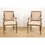Set of Louis XVI style armchairs