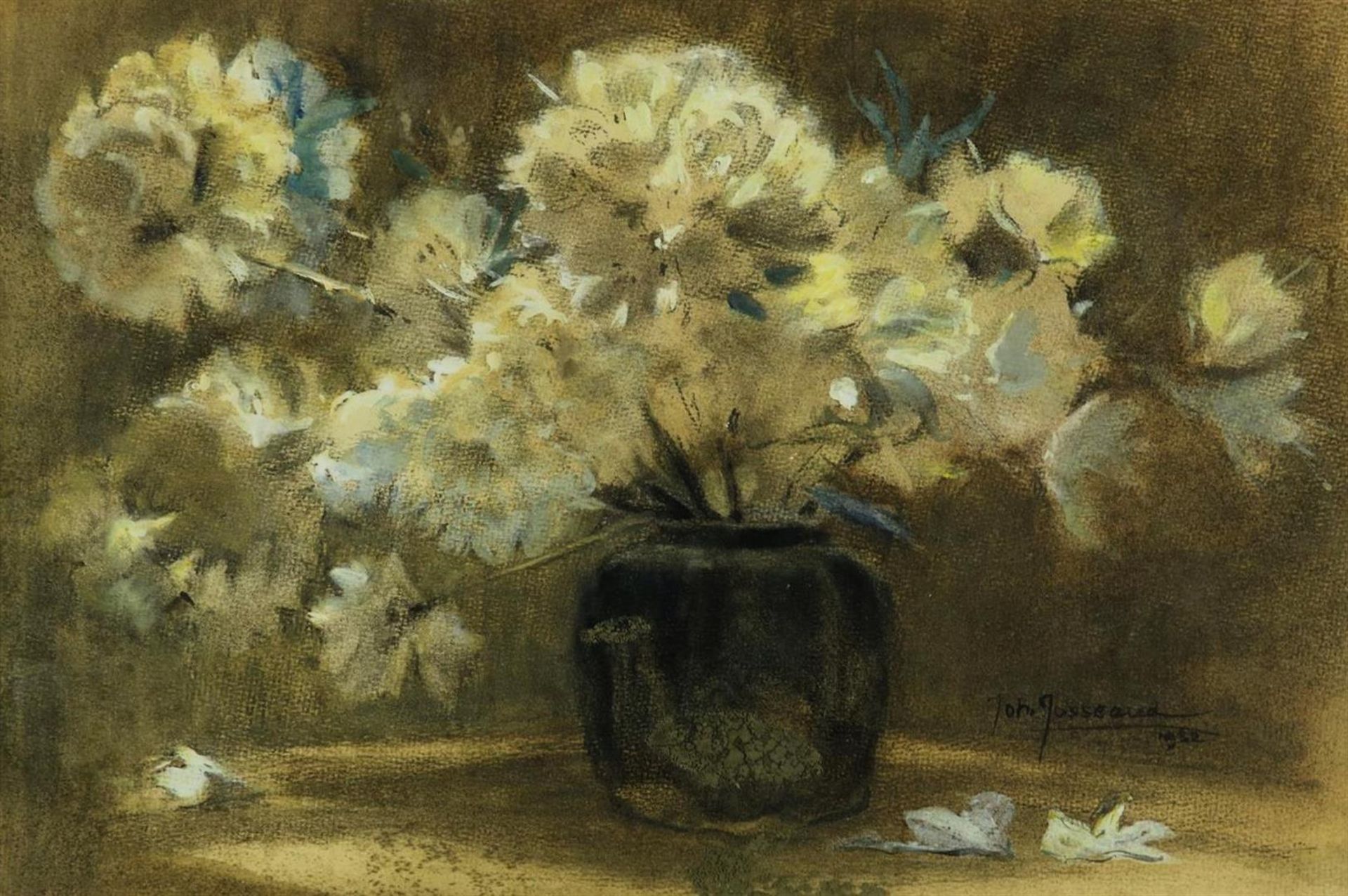 Johannes Josseaud (1880-1935) Flower still life, signed and dated 1932 lower right, pastel 30 x 45