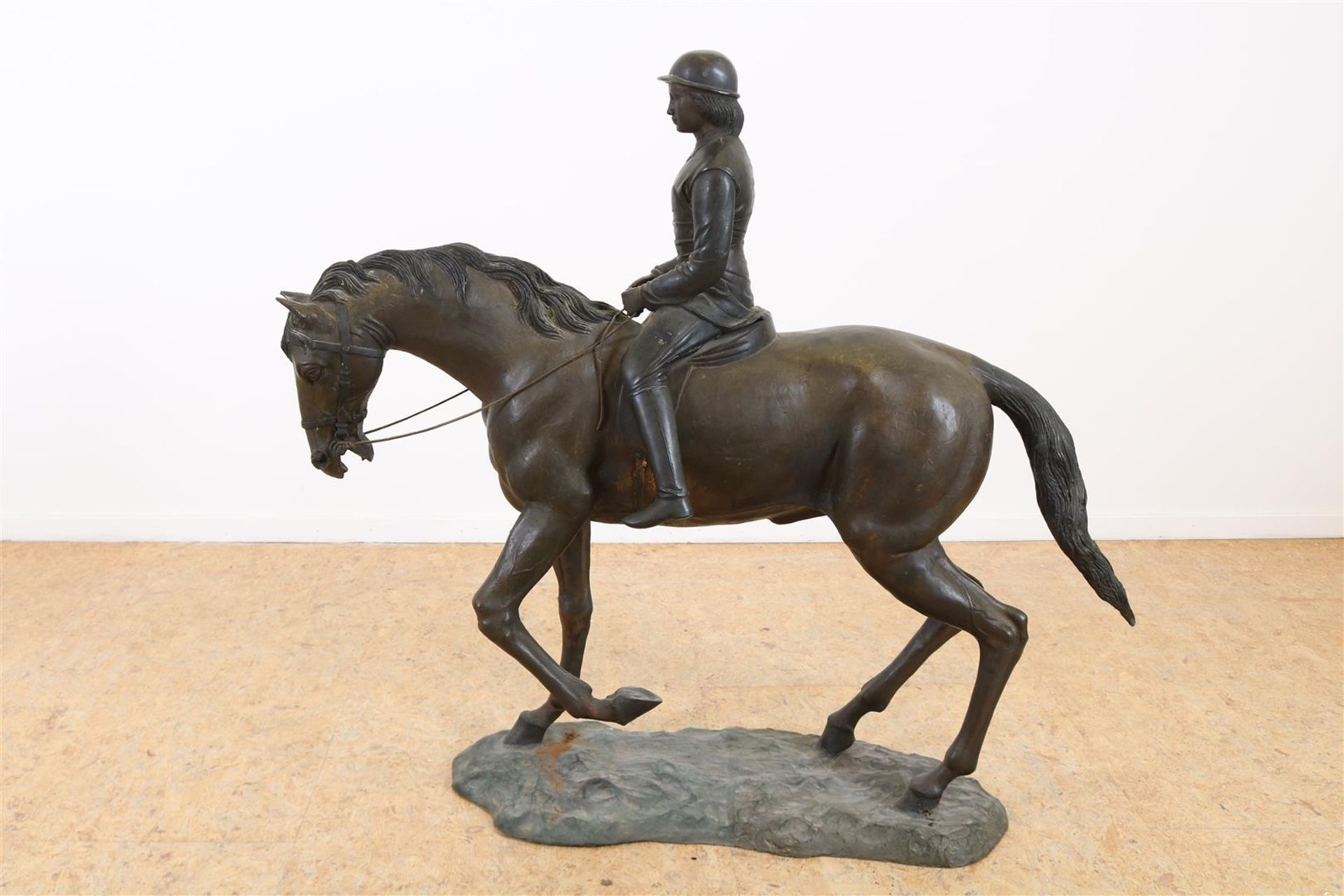 Bronze sculpture of a jockey 