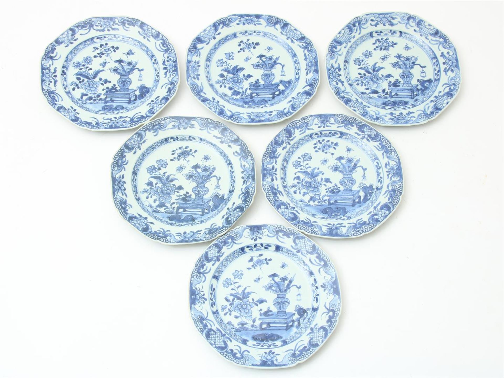6 porcelain plates, china 19th century 