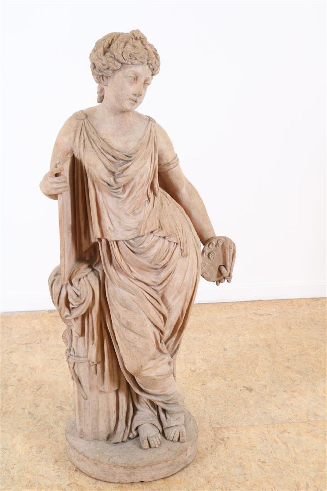 Terra cotta sculpture of a Greek lady 
